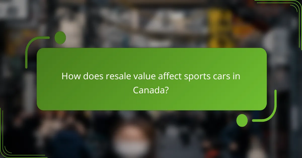 How does resale value affect sports cars in Canada?